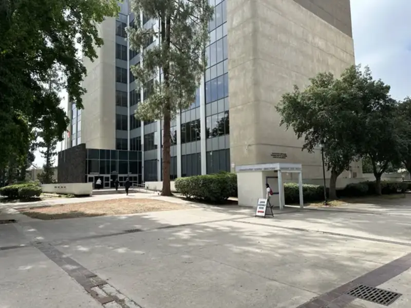 Van Nuys Courthouse entrance and juror assembly area